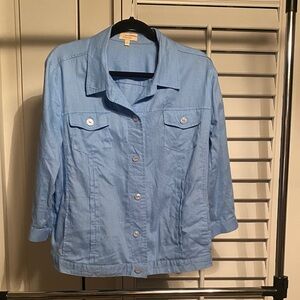 Choices Light Blue Linen Jacket